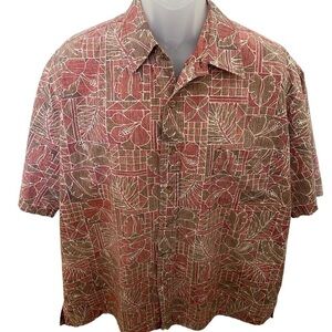 COOKE STREET Reverse Print Aloha Hawaiian Collared Shirt Men 2XL